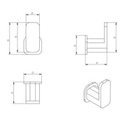 Oskar Robe Hook 59MM - FIL Kitchen Bathroom