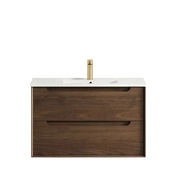 Byron 900mm Sable Walnut Wall Hung Vanity otti