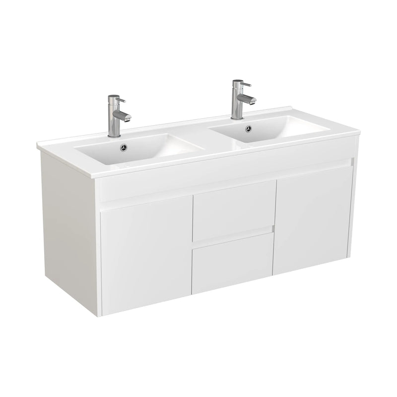 Poseidon White Polyurethane PVC -Standard Wall Hung Vanity (1200mm/1500mm) - FIL Kitchen Bathroom