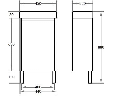 PVC Vanity with Poly Marble Top - FIL Kitchen Bathroom