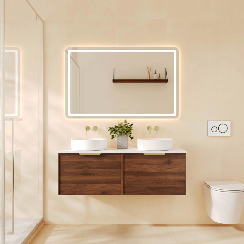 Paris 1200mm Wall-Hung Vanity - Walnut Woodmatt mercioaustralia