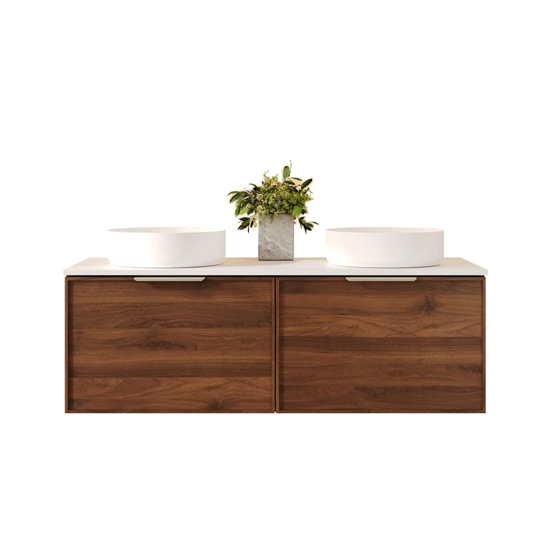 Paris 1200mm Wall-Hung Vanity - Walnut Woodmatt mercioaustralia