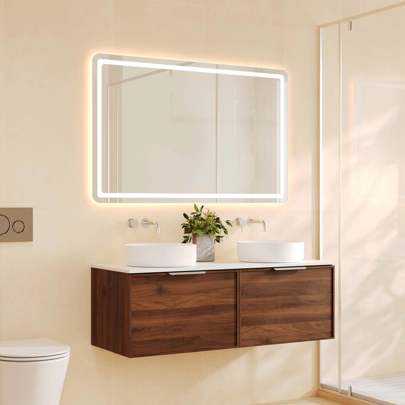 Paris 1200mm Wall-Hung Vanity - Walnut Woodmatt mercioaustralia