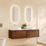 Paris 1500mm Wall-Hung Vanity - Walnut Woodmatt mercioaustralia