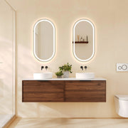 Paris 1500mm Wall-Hung Vanity - Walnut Woodmatt mercioaustralia