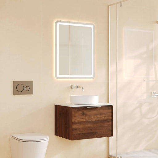 Paris 600mm Wall-Hung Vanity - Walnut Woodmatt mercioaustralia