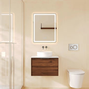 Paris 600mm Wall-Hung Vanity - Walnut Woodmatt mercioaustralia