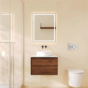 Paris 600mm Wall-Hung Vanity - Walnut Woodmatt mercioaustralia