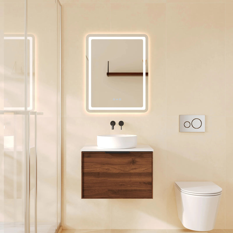 Paris 600mm Wall-Hung Vanity - Walnut Woodmatt mercioaustralia