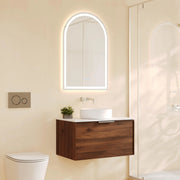 Paris 750mm Wall-Hung Vanity - Walnut Woodmatt mercioaustralia