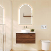 Paris 750mm Wall-Hung Vanity - Walnut Woodmatt mercioaustralia