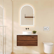 Paris 750mm Wall-Hung Vanity - Walnut Woodmatt mercioaustralia