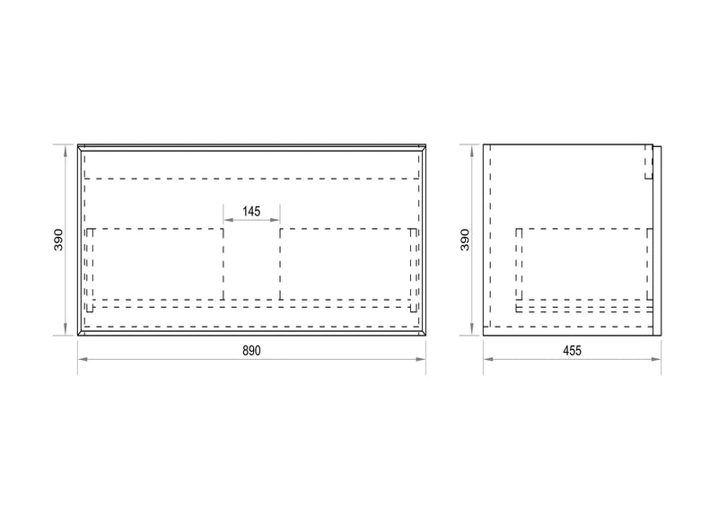 Paris 900mm Wall-Hung Vanity - Walnut Woodmatt mercioaustralia