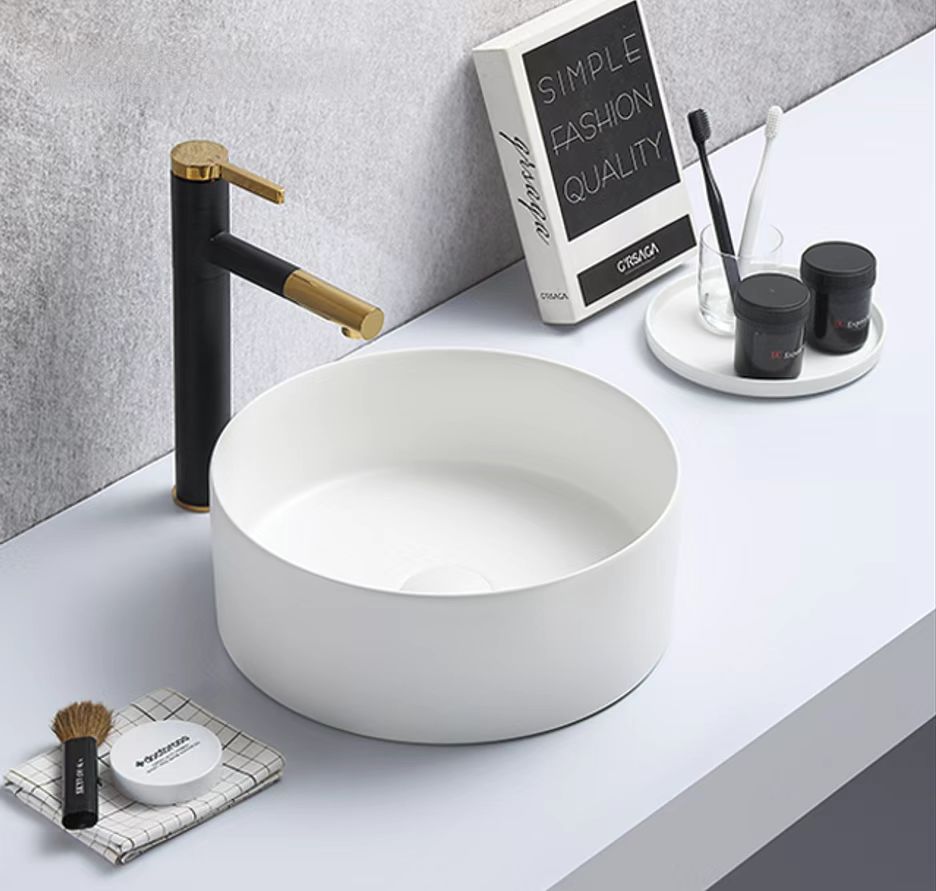 Above Counter Basin Matte Black/Matte White/Matte Grey/Gloss White 301*301*107mm