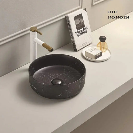 Matte Black Carrara Basin 346mm POSEIDON