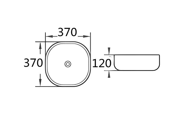 Above Counter Basin Gloss White/Matte White/Matte Black 370*370*120mm - FIL Kitchen Bathroom