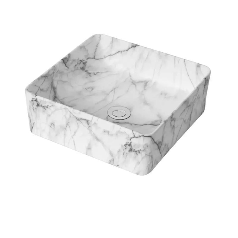 FINE CERAMIC BASIN MATTE WHITE CARRARA 360MM POSEIDON