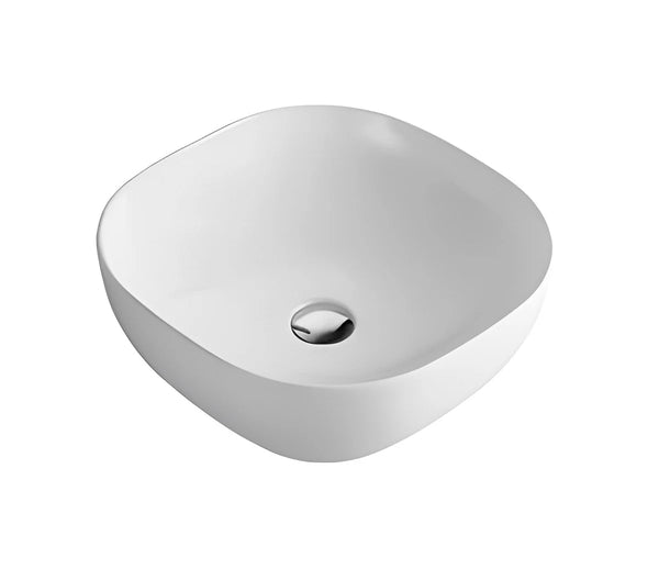 Above Counter Ceramic Basin Gloss White 415*415*145mm