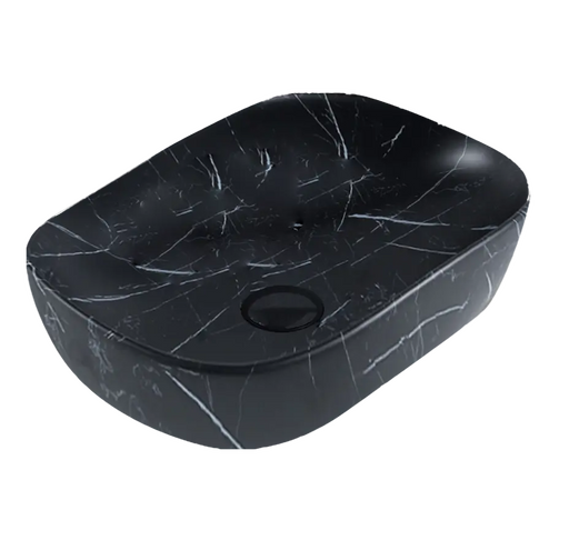 Carrara Above Counter Basin Matt Black Marble 465*320*135mm - FIL Kitchen Bathroom
