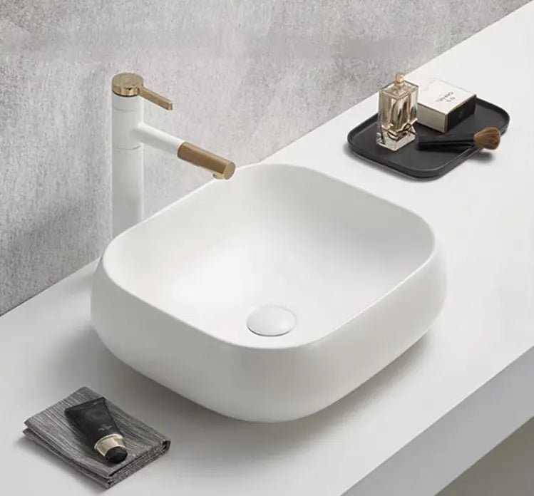 Above Counter Basin Gloss White/Matte White/Matte Black 450*400*145mm - FIL Kitchen Bathroom