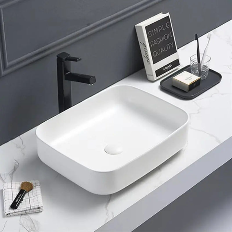 Above Counter Basin Gloss White/Matte White/Matte Black 500*390*130mm - FIL Kitchen Bathroom