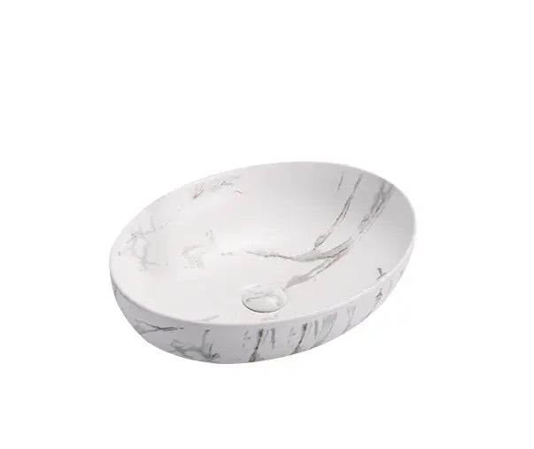 Carrara Above Counter Basin Matte White/Matte Black 500*395*130mm - FIL Kitchen Bathroom