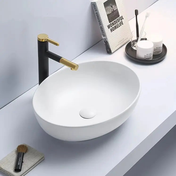 Ultra Slim Above Counter Basin Gloss White/Dark Matte  Grey/Matt Black/Matt White 520*395*130mm - FIL Kitchen Bathroom