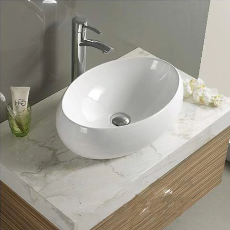 Above Counter Ceramic Basin Gloss White/Matt Black/Matte Black And White 600*400*150mm