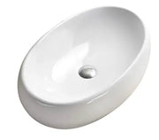Above Counter Ceramic Basin Gloss White/Matt Black/Matte Black And White 600*400*150mm - FIL Kitchen Bathroom