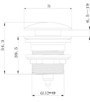 Bath Pop-Up Plug with Removable Waste 40mm - FIL Kitchen Bathroom