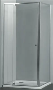 SEMI-FRAMELESS PIVOTAL DOOR SHOWER SCREEN Chrome/Black/Light Gold FIL Kitchen Bathroom