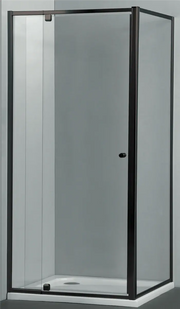 SEMI-FRAMELESS PIVOTAL DOOR SHOWER SCREEN Chrome/Black/Light Gold FIL Kitchen Bathroom