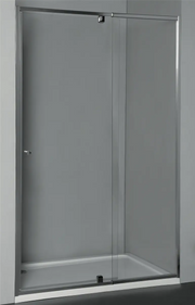 SEMI-FRAMELESS PIVOTAL DOOR SHOWER SCREEN Chrome/Black/Light Gold FIL Kitchen Bathroom