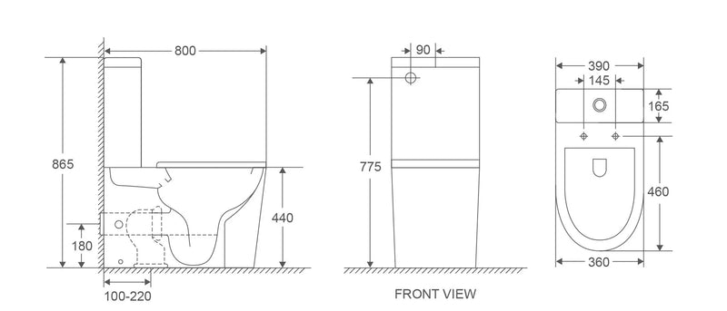 Pani Care-Accessible Back-to-Wall Toilet - FIL Kitchen Bathroom