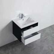 MATTE WHITE AND MATTE BLACK PVC WALL HUNG VANITY 600/750/900/1200/1500mm POSEIDON