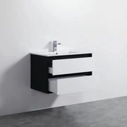 MATTE WHITE AND MATTE BLACK PVC WALL HUNG VANITY 600/750/900/1200/1500mm POSEIDON
