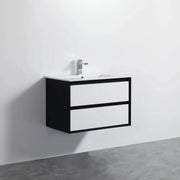 MATTE WHITE AND MATTE BLACK PVC WALL HUNG VANITY 600/750/900/1200/1500mm POSEIDON