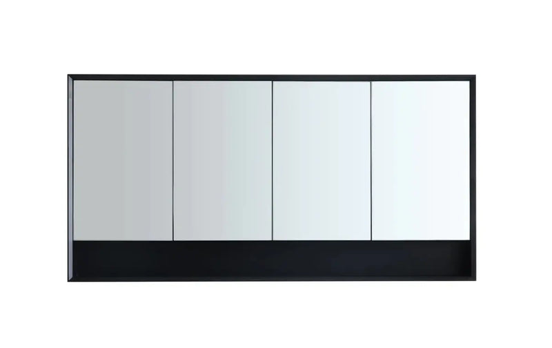 MATTE BLACK SHAVING CABINET 1500MM FIL Kitchen Bathroom