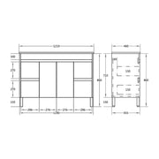 Nova Poly Wood Freestanding Vanity-Concrete Grey (1200mm) - FIL Kitchen Bathroom