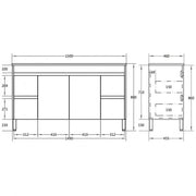 Poseidon White Polyurethane PVC -Standard Freestanding Vanity (1200mm/1500mm/1800mm) - FIL Kitchen Bathroom
