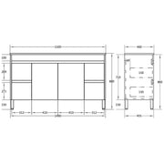 Stella Oak Freestanding Vanity (1500mm) - FIL Kitchen Bathroom
