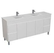 Poseidon White Polyurethane PVC -Standard Freestanding Vanity (1200mm/1500mm/1800mm) - FIL Kitchen Bathroom