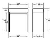 Wall Hung Polyurethane PVC cabinet with Poly Marble Top - FIL Kitchen Bathroom
