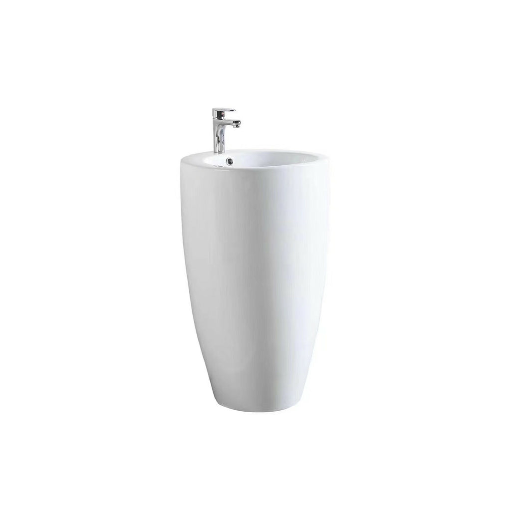 FREESTANDING CERAMIC BASIN GLOSS WHITE 500MM