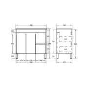 Nova Poly Wood Freestanding Vanity-Concrete Grey (750mm/900mm) - FIL Kitchen Bathroom