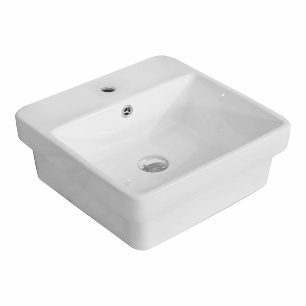 Insert Ceramic Basin Gloss White Square 410*410*130mm