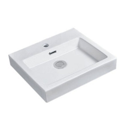 Insert Ceramic Basin Gloss White Rectangle 485*445*130mm