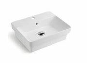 Insert Ceramic Basin Gloss White Rectangle 495*400*150mm - FIL Kitchen Bathroom