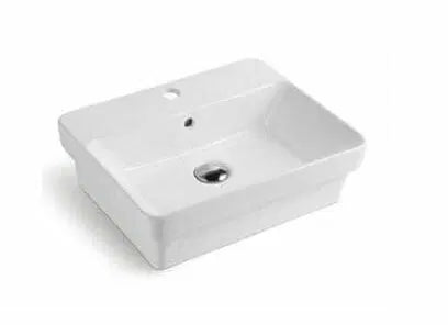 Insert Ceramic Basin Gloss White Rectangle 495*400*150mm