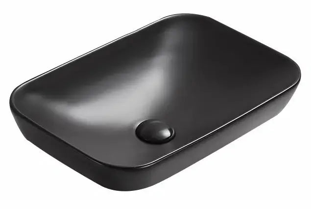 Rectangle Matte White/Matte Black Inset Ceramic Basin 515*340*155mm - FIL Kitchen Bathroom